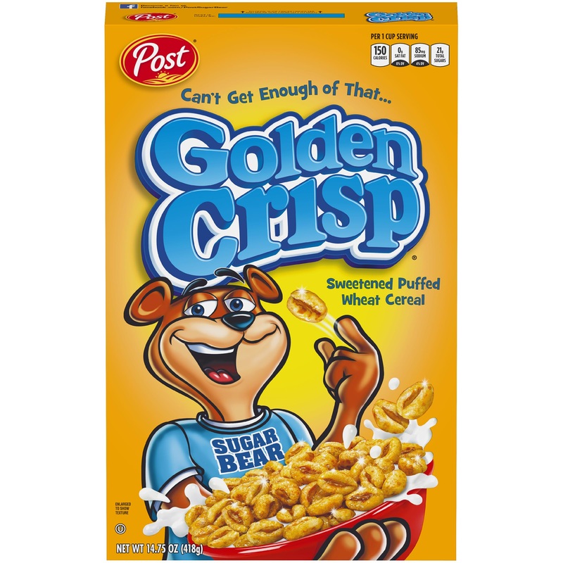 Golden Crisp Breakfast Cereal, Sweetened Puffed Wheat Cereal, 14.75 Ounce (Pack Of 12)