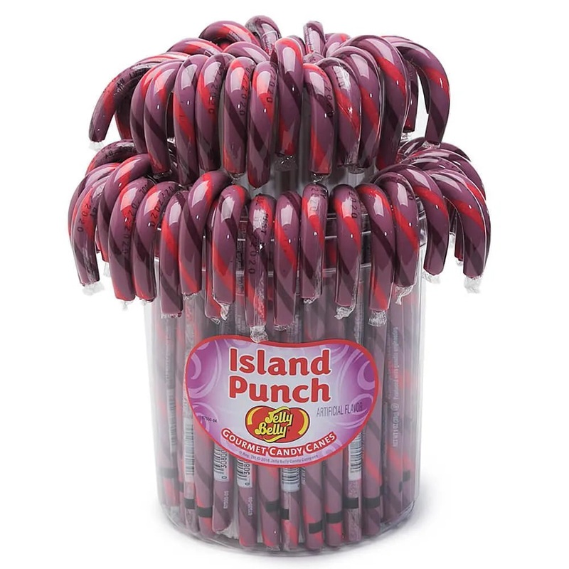 Jelly Belly Candy Canes – Island Punch: 80-Piece Bucket