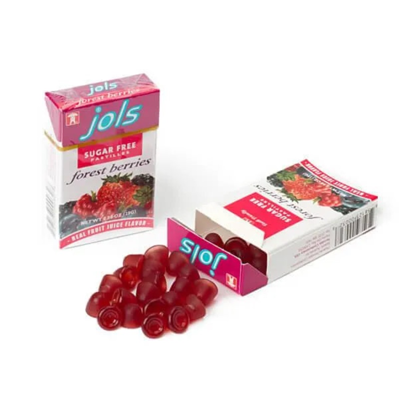 Jols Pastilles Sugar Free Candy Packs – Forest Berries: 12-Piece Box