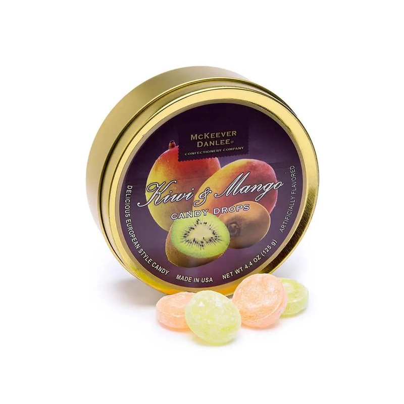 McKeever & Danlee Bon Bons Candy Tins – Mango & Kiwi: 6-Piece Box