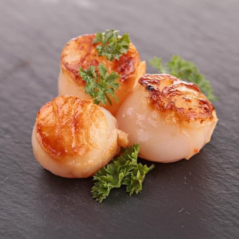 New York Steak & Seafood Jumbo Scallops – Frozen Sea Scallops – Wild Caught Fresh Dry Scallops Without Water Added (4 Lbs. Scall