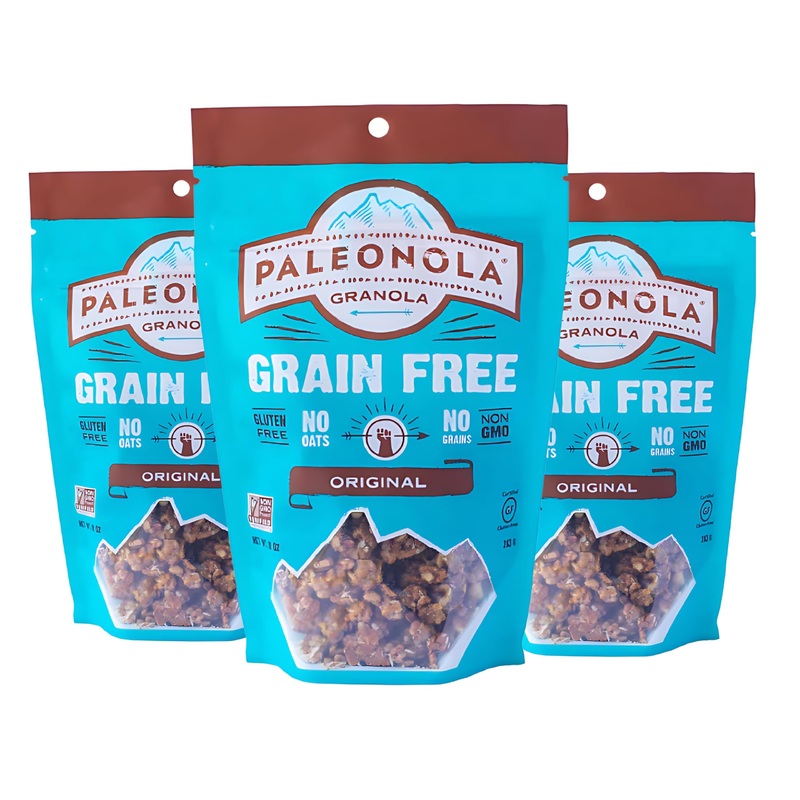 Paleonola Grain Free Granola | Gluten Free, Non-Gmo, Dairy Free, No Refined Sugars, 10 Oz Bags (Original, 3 Pack)
