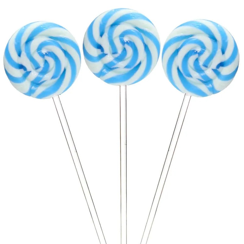Swipple Pops Petite Swirl Ripple Lollipops – Blue Raspberry: 60-Piece Tub
