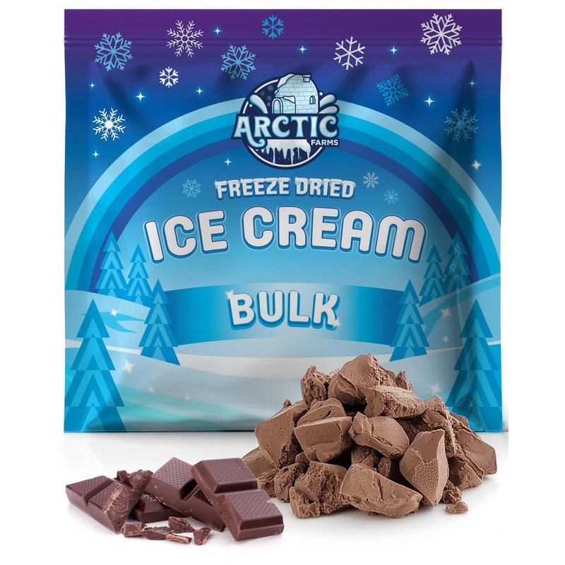 Arctic Farms Freeze Dried Ice Cream Bits Bulk – Does Not Melt (Chocolate) (1Lb)