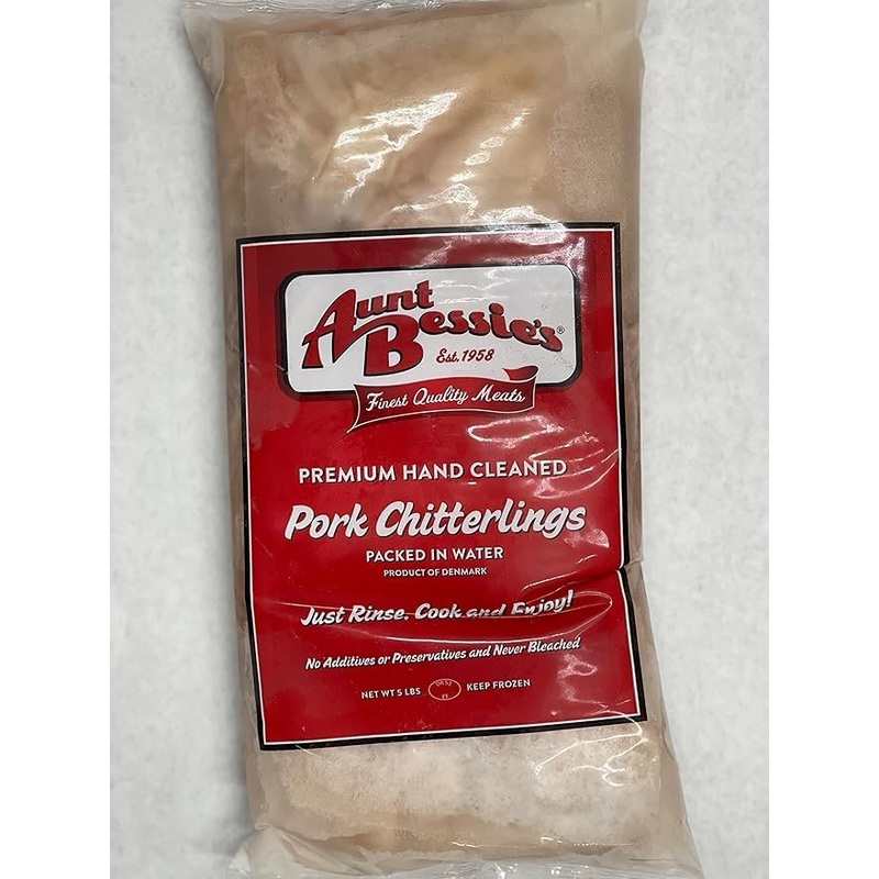 Aunt Bessie’S Premium Hand Cleaned Pork Chitterlings, 5Lb (Pack Of 1)