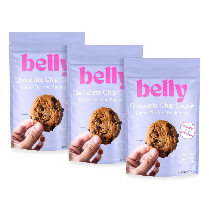Belly Chocolate Chip Cookie Mix With Collagen Protein | High-Protein | Soft & Chewy Cookies | Grain-Free Dairy-Free Nut-Free | H