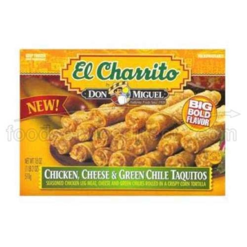 Don Miguel Chicken And Cheese Green Chile Taquito, 4 Ounce — 24 Per Case.
