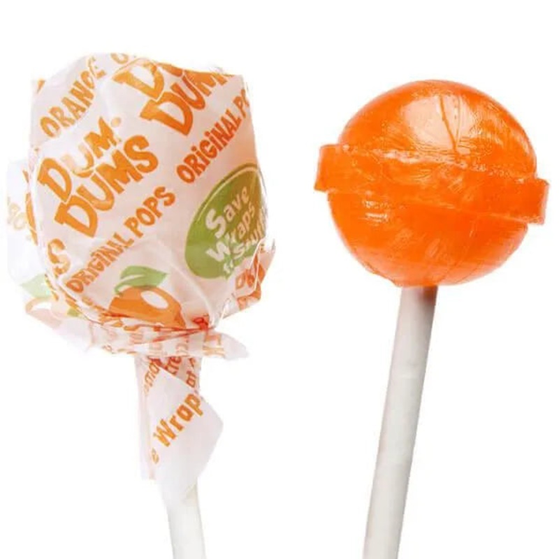 Dum Dums Pops – Orange: 1LB Tub