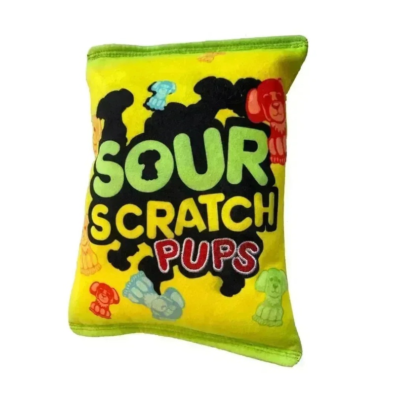 Lulubelle’s Power Plush Sour Scratch Pups Dog Toy