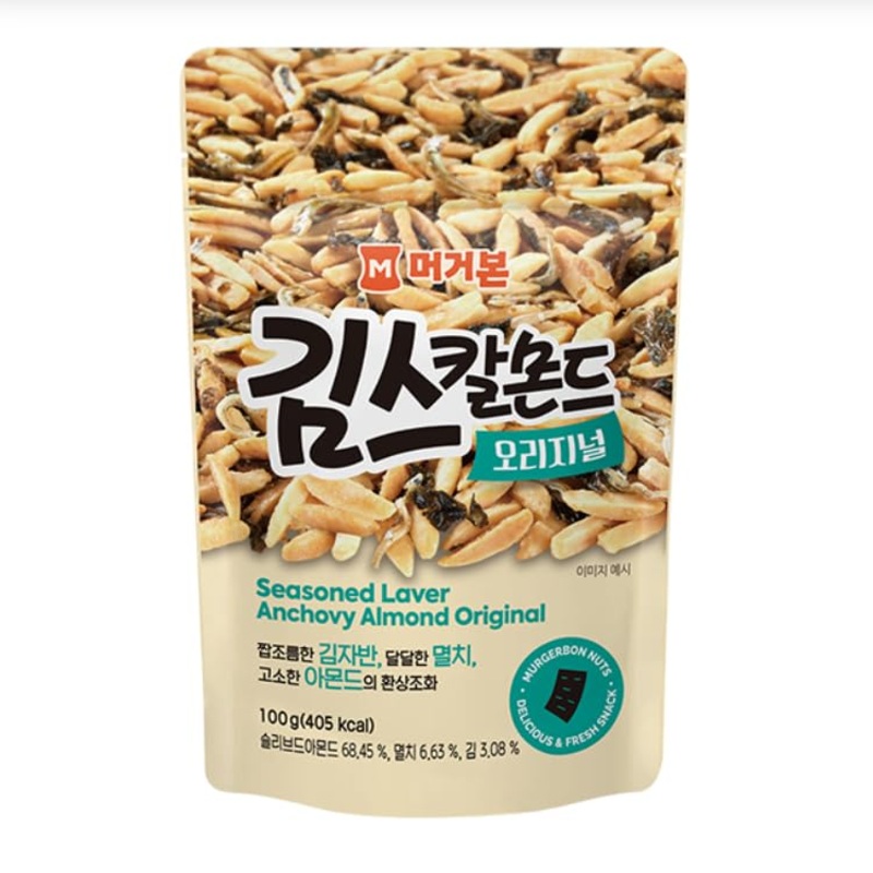 [Official Murgerbon] Premium Seaweed, Anchovy, And Sleeved Almond Snack, Savory & Nutritious, Keto-Friendly, High-Protein & Calc