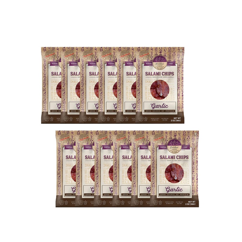 Passover Exodus Salami Chips – Garlic, 12 Pack