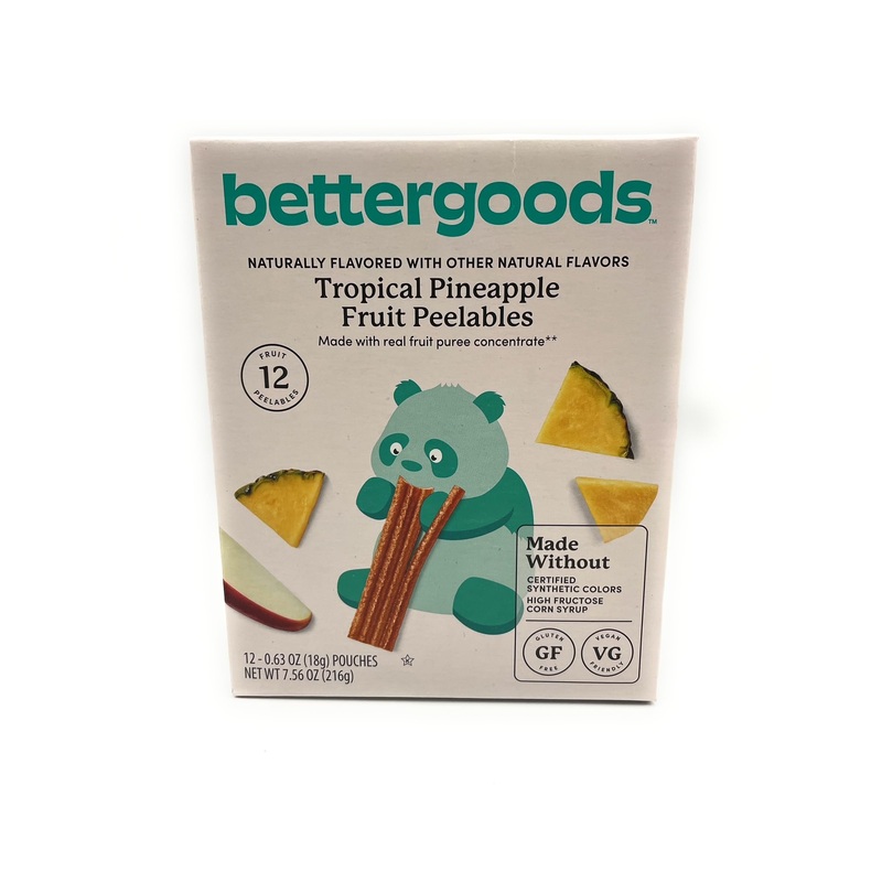 Tropical Pineapple Gluten Free Fruit Peelable, Naturally Flavored, Bettergoods, 7.56/12Ct – Pack Of 1
