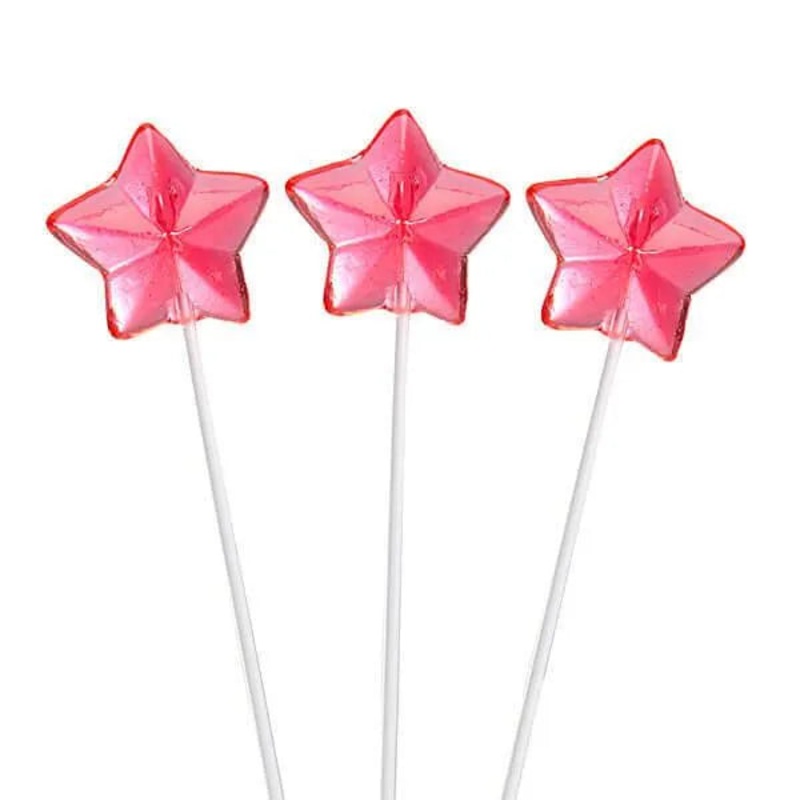 Twinkle Candy Star Lollipops – Red: 120-Piece Bag