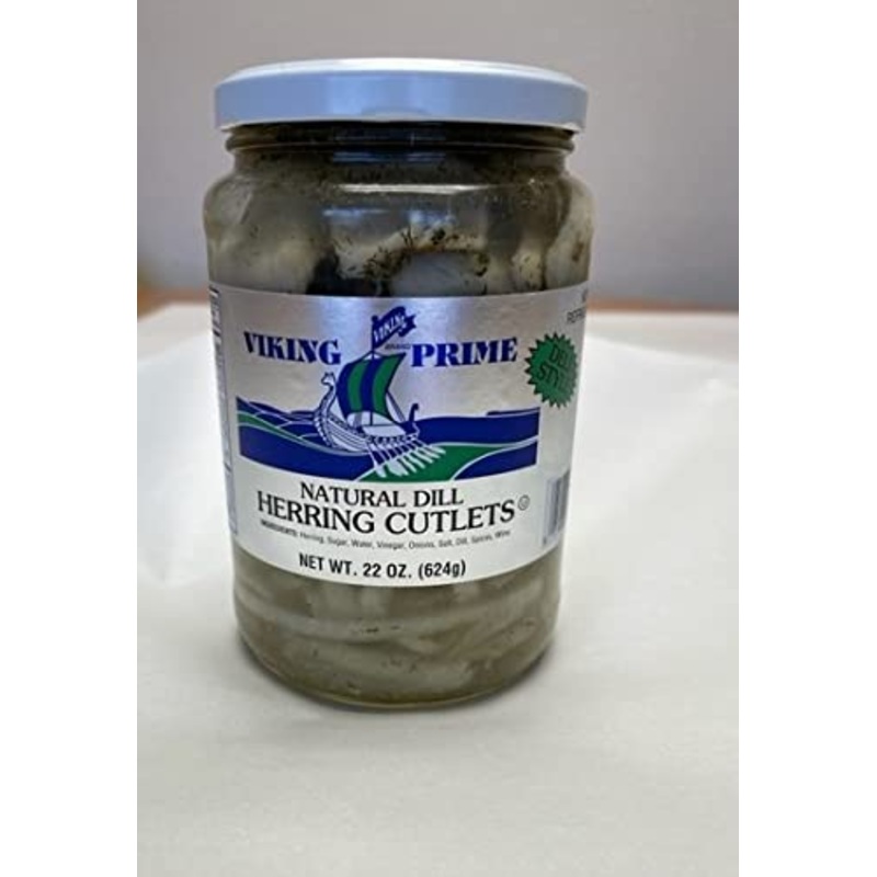 Viking Prime Deli Style Natural Dill Herring Cutlets – 22 Ounces – 1 Pack