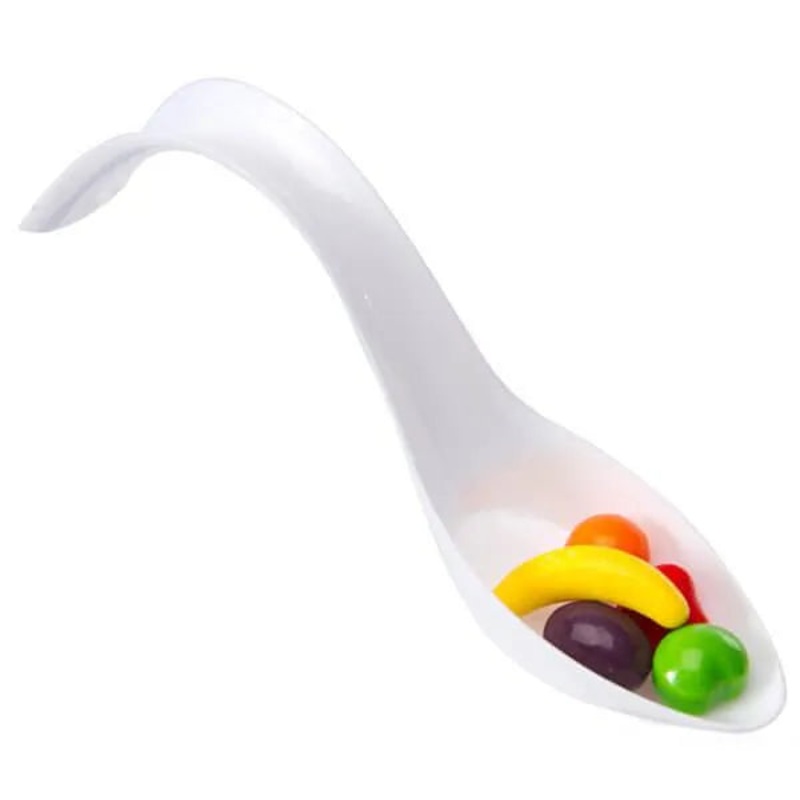 White Plastic Stiletto Candy Scoop