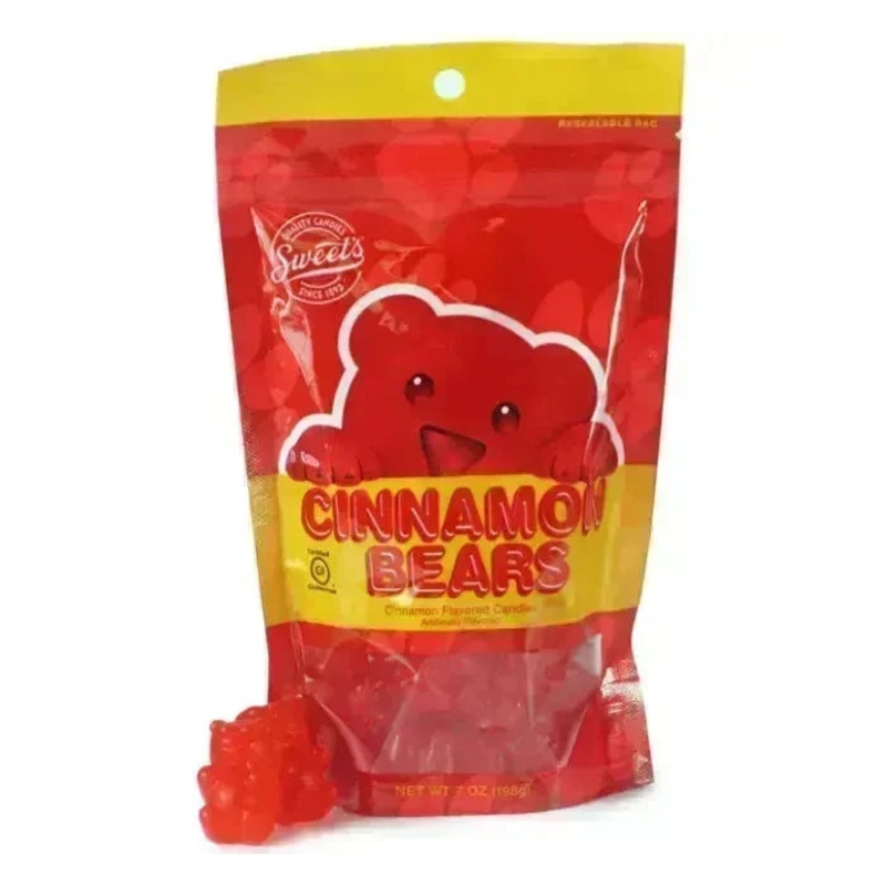 Cinnamon Bears Candy Peg Bags: 12-Piece Case