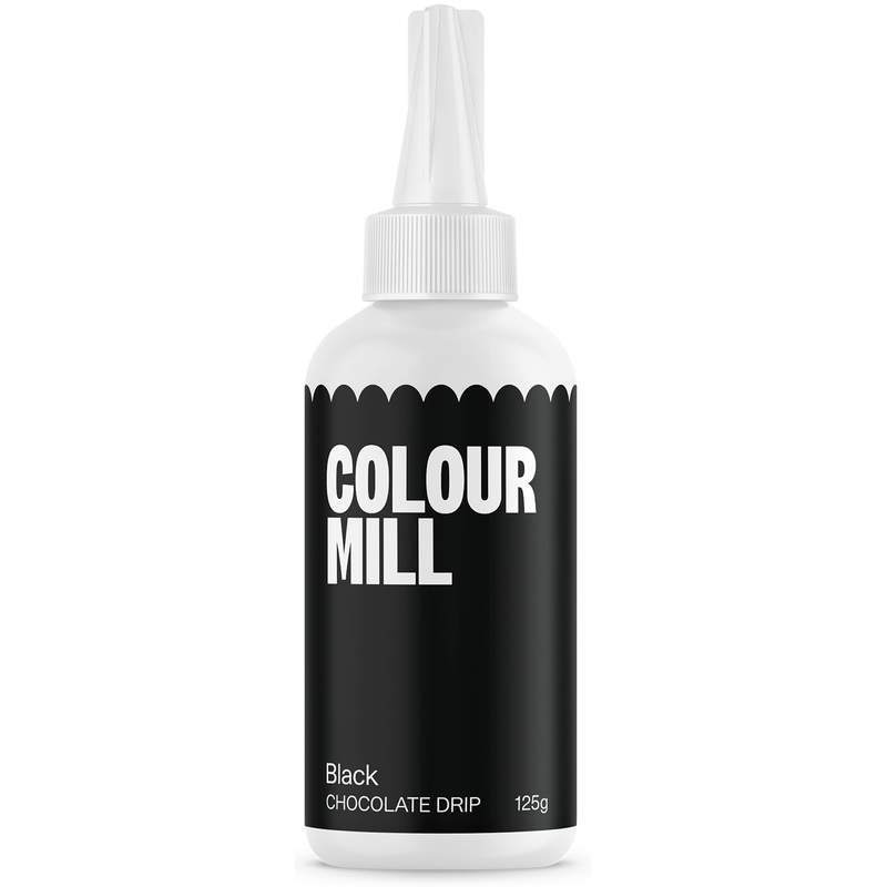 Colour Mill Chocolate Drip Easy-Melt Drizzle For Desserts, 125 Grams Black
