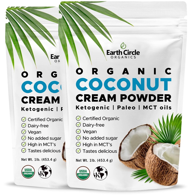 Earth Circle Organics Coconut Cream | Milk Powder, Coffee Creamer – High In Mct Oil, No Added Sugar, Gluten And Dairy Free, Heal