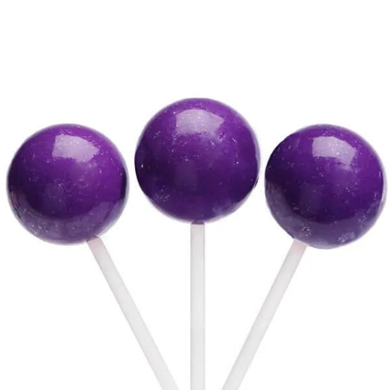 Espeez Paintball Pops Giant Jawbreaker Suckers – Purple: 12-Piece Bag