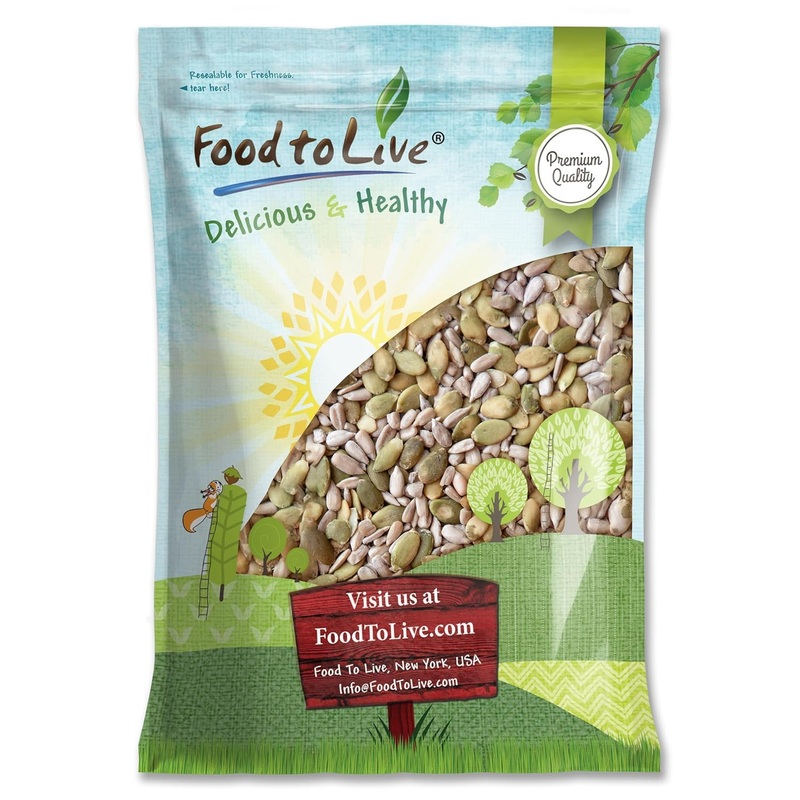 Food To Live Organic Sunflower And Pumpkin Seed Mix, 8 Pounds – Natural Snack, Rich In Protein, Perfect For Snacking, Baking And