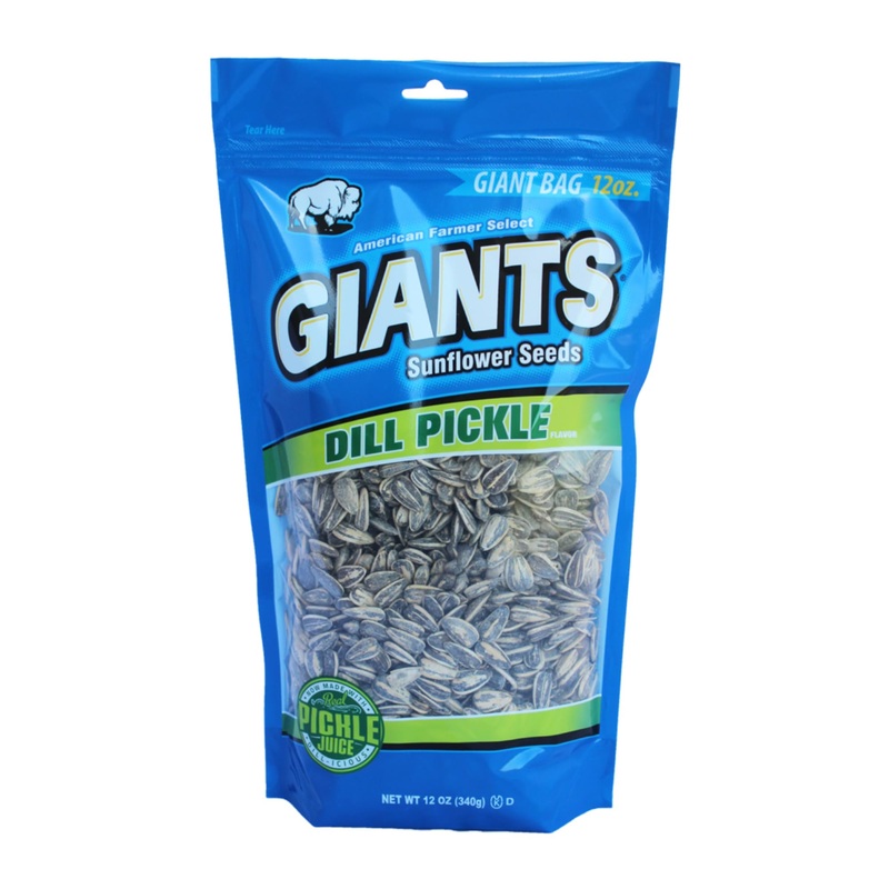 Giants Dill Pickle Sunflower Seeds – Sunflower Seeds Bulk, Big Sunflower Seeds To Eat, Roasted & Flavored For Eating, Pickle Sun