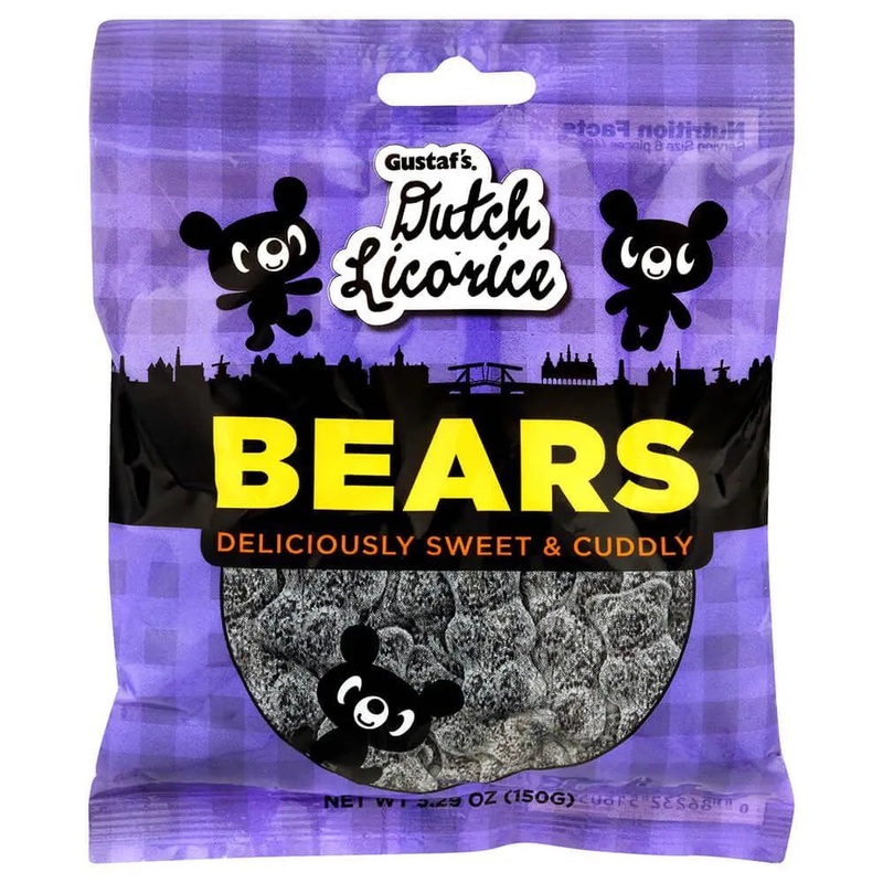 Gustaf’s Dutch Licorice Sugared Bears 5.29-Ounce Bags: 12 Piece Box