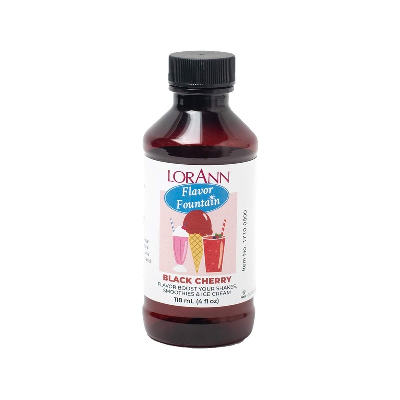 Lorann Black Cherry Flavor Fountain, 4 Oz Bottle
