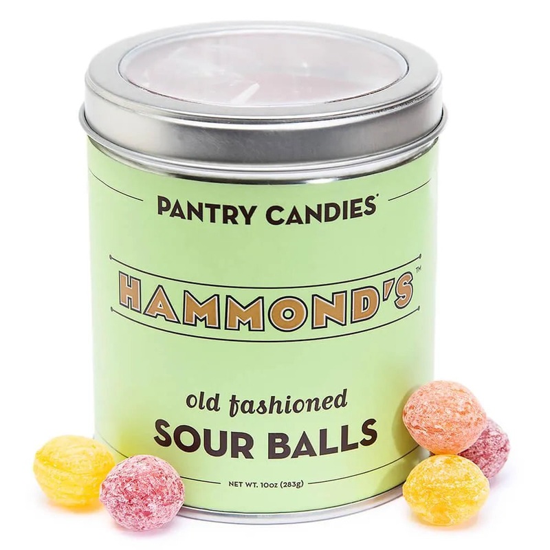 Mini Sour Fruit Balls Hard Candy: 10-Ounce Tin