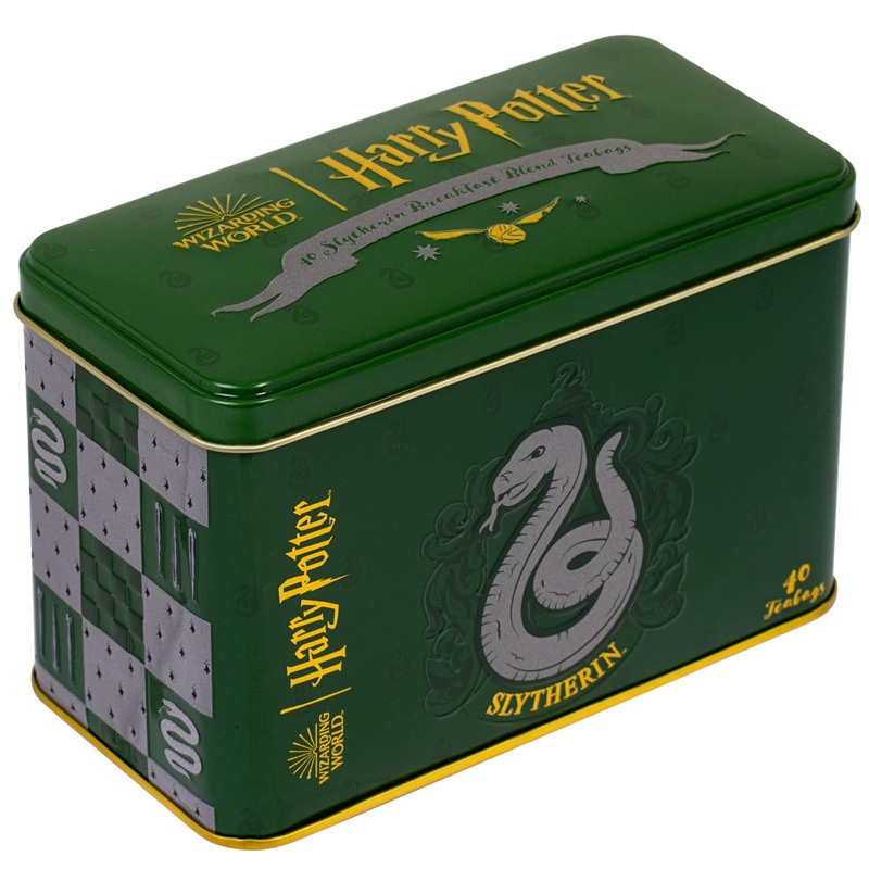 New English Teas Harry Potter Slytherin Crest Tea Tin With 40 English Breakfast Teabags