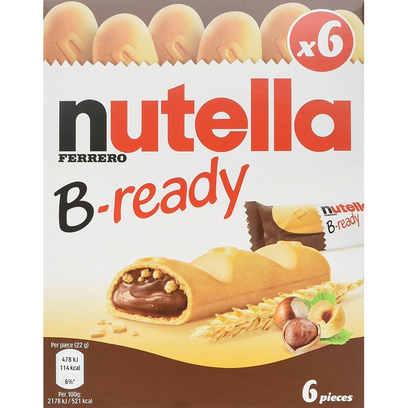 Nutella B-Ready 6 Bar Multipack 132 G (Pack Of 2)