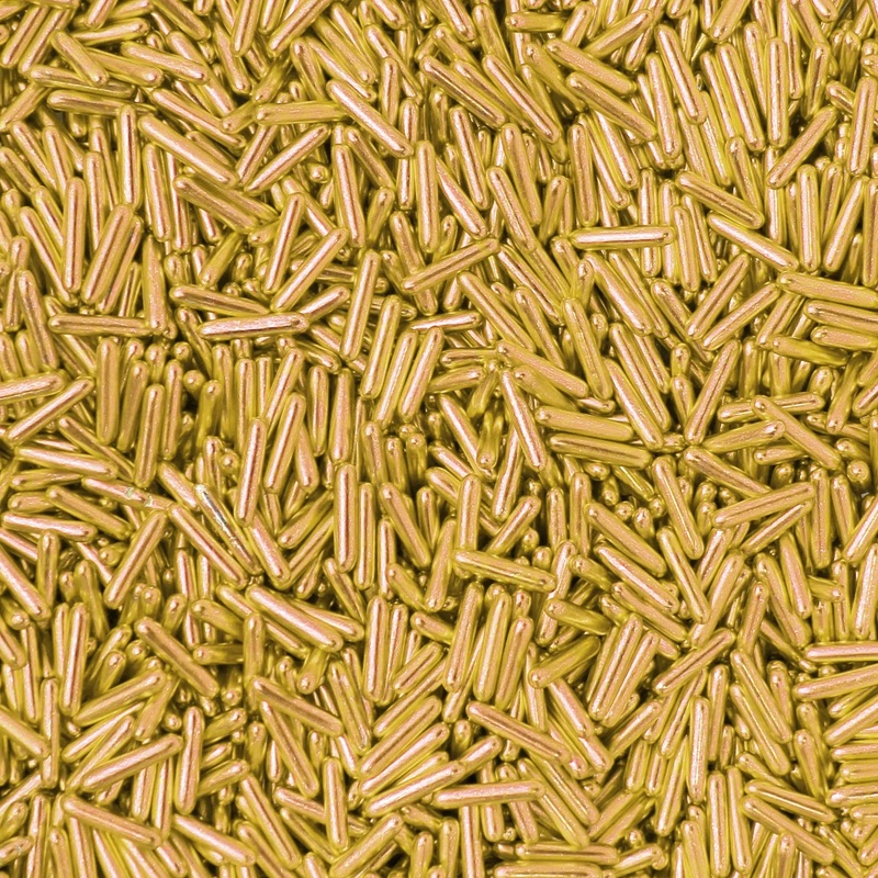 Sprinkle Pop Gold Macaroni Dragees
