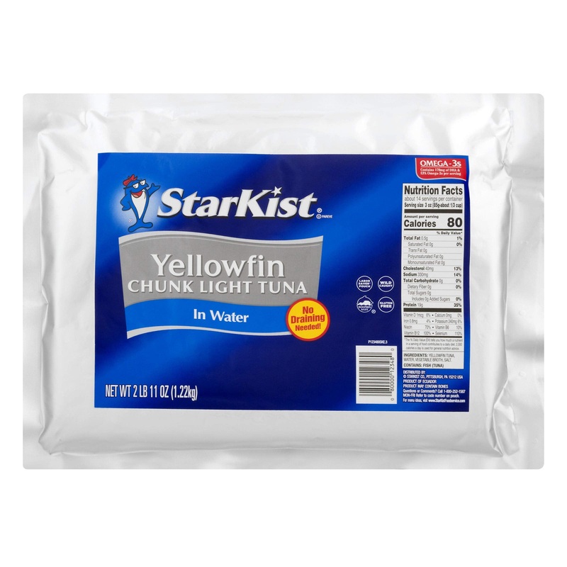 Starkist Chunk Light Yellowfin Tuna In Water – 43 Oz Pouch (Pack Of 6)