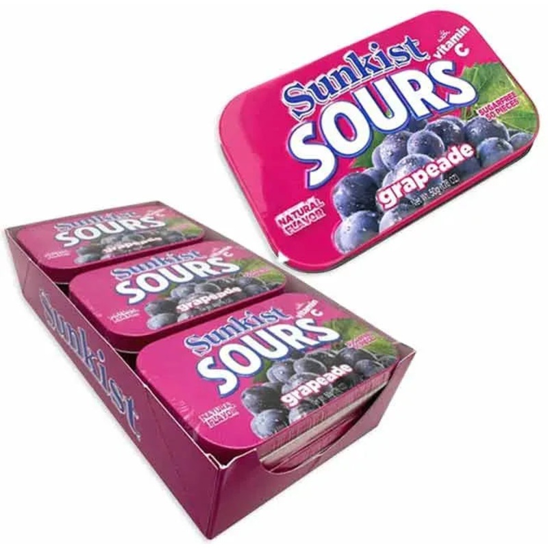 Sunkist Sours Sugar Free Grapeade: 6-Piece Box