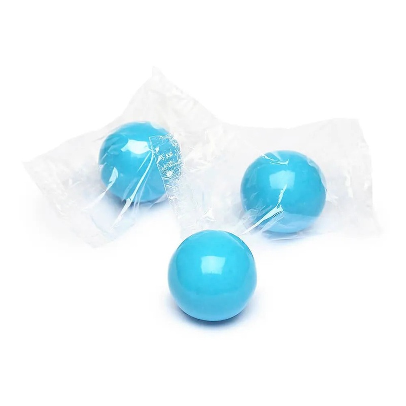 Wrapped 1-Inch Gumballs – Caribbean Blue: 200-Piece Bag