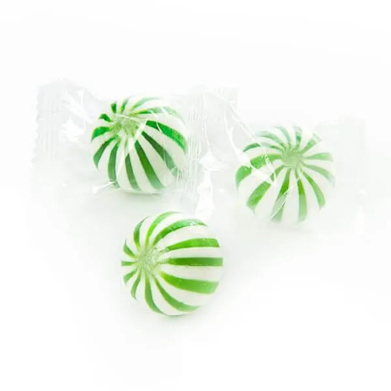 YumJunkie Sassy Spheres Lime Green Striped Candy Balls: 5LB Bag