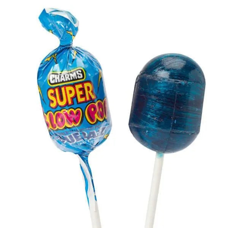 Charms Super Blow Pops – Blue Razz: 72-Piece Set