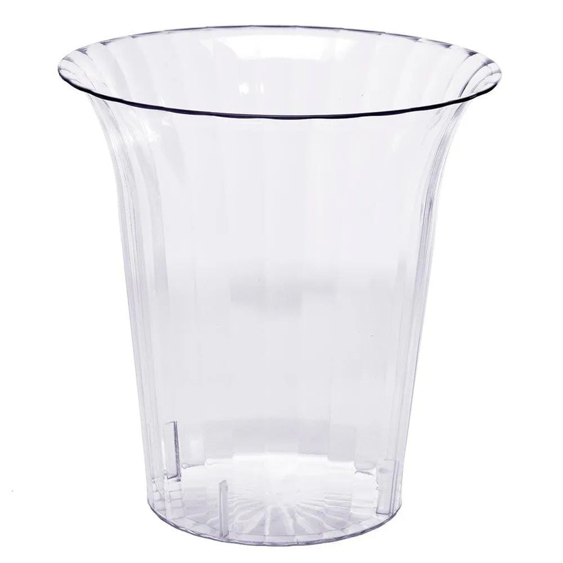 Clear Plastic Flared Cylindrical Candy Container – Small