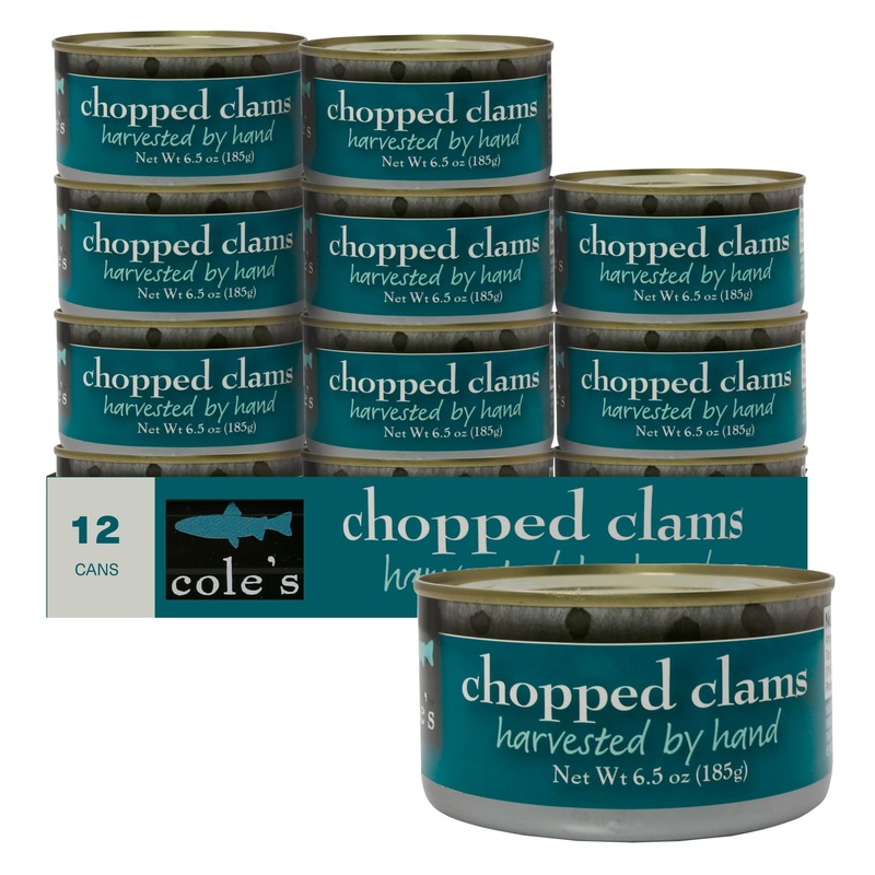 Coles Canned And Chopped Clams – Harvested In Crystal Clear Water, Gluten Free Food, High Protein And Low-Calorie Clams – Pack O