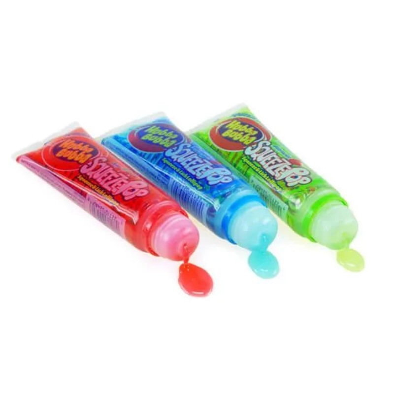 Hubba Bubba Squeeze Pop Liquid Candy Tubes – Sweet Flavors: 18-Piece Box
