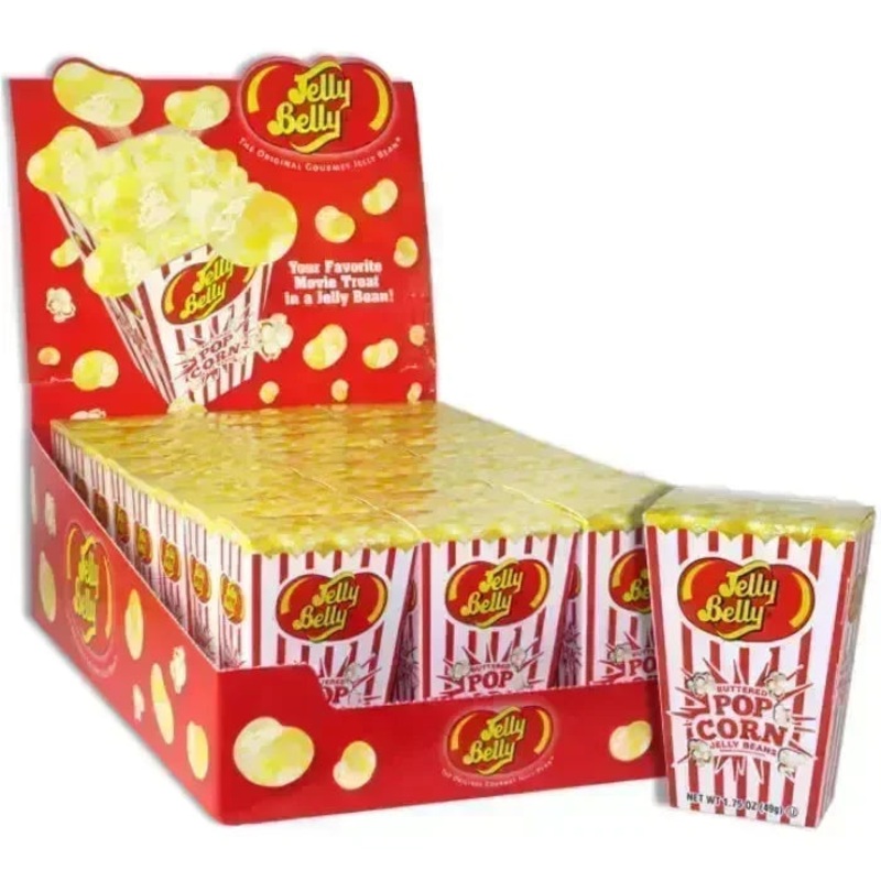 Jelly Belly Buttered Popcorn Jelly Beans Boxes: 24-Piece Display