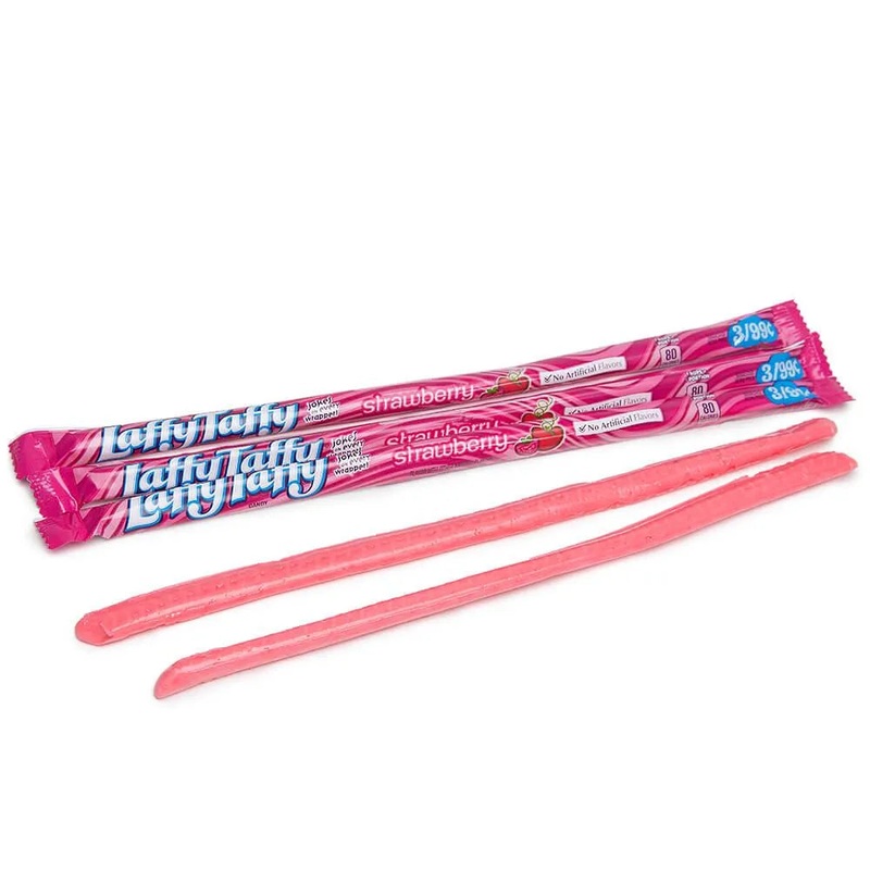 Laffy Taffy Candy Ropes – Strawberry: 24-Piece Box