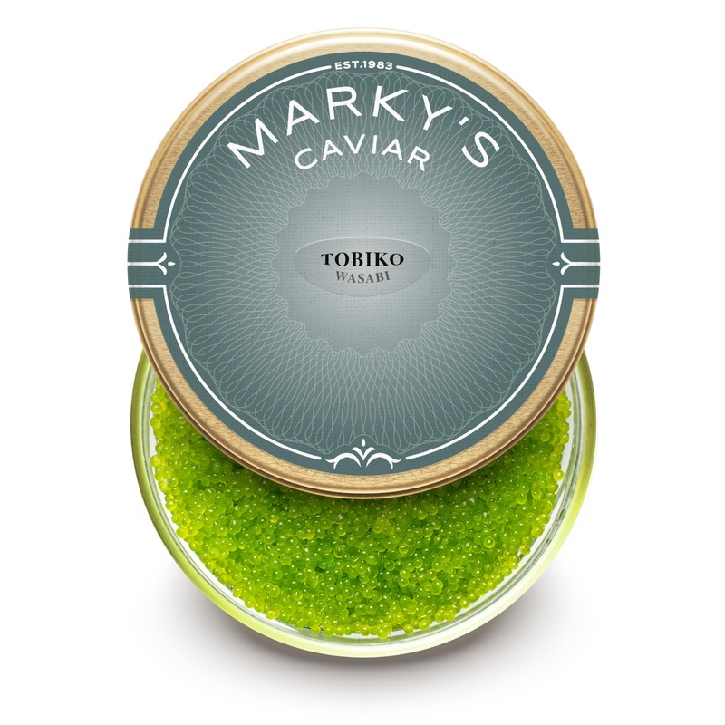 Marky’S Wasabi Tobiko Flying Fish Roe – 8 Oz / 227 G – Sushi Grade Caviar