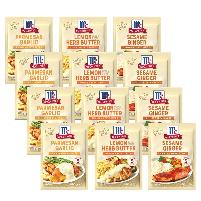 Mccormick Simmer & Sauce Mix Variety Pack, 10.96 Oz