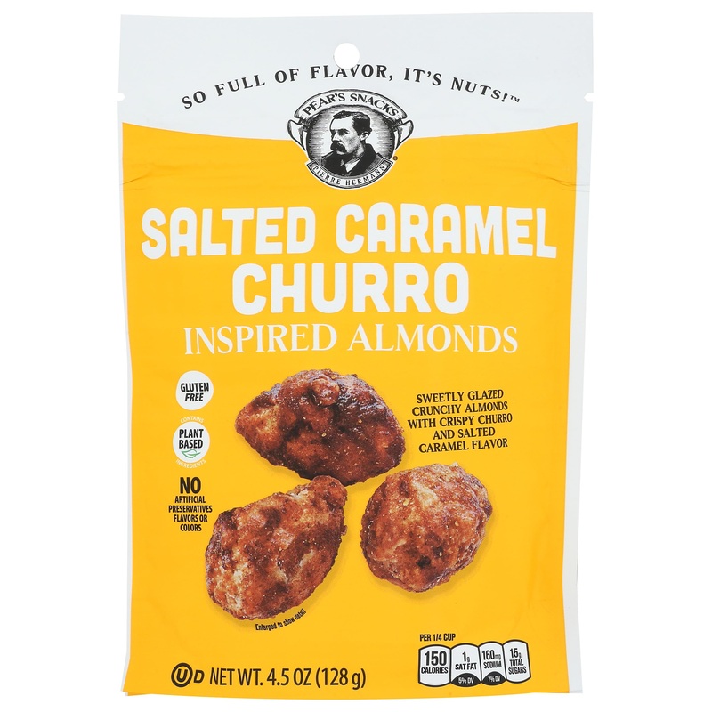 Pear’S Snacks Salted Caramel Churro Inspired Almonds, 4.5 Oz