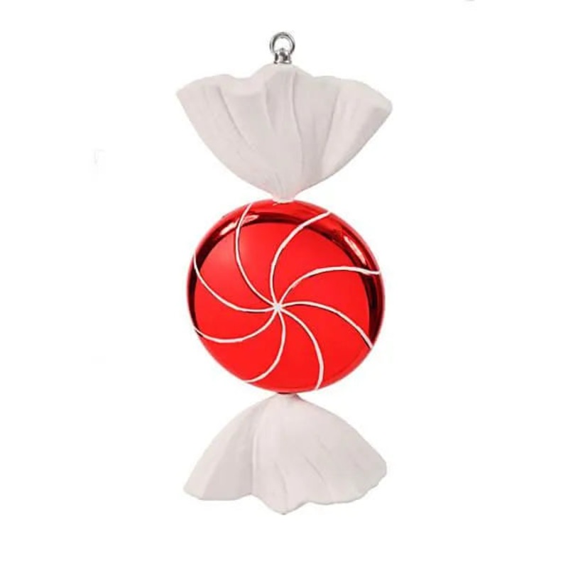 Red Swirl Candy Ornament – 18.5 Inch