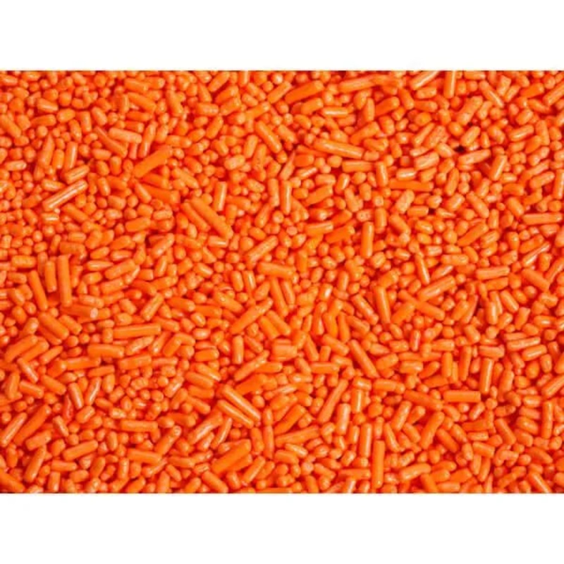 Sprinkle King Candy Sprinkles – Orange: 6LB Carton
