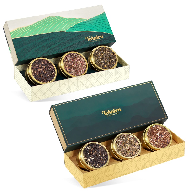 Teaniru, Gourmet Tea Collection – 6 Flavored Loose Leaf Set | 100% Pure Leaf With Real Ingredients | Gluten Free Tea – Brew It H