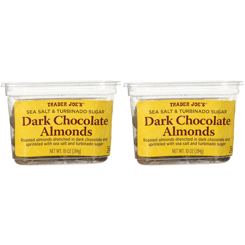 Trader Joe’S Sea Salt & Turbinado Sugar Dark Chocolate Almonds 10 Oz Pack Of 2