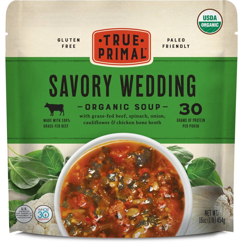 True Primal Savory Wedding Organic Soup 8-Pack, Ready To Eat, Gluten Free, Paleo, Grass-Fed Beef, Whole30, Keto, Bone Broth