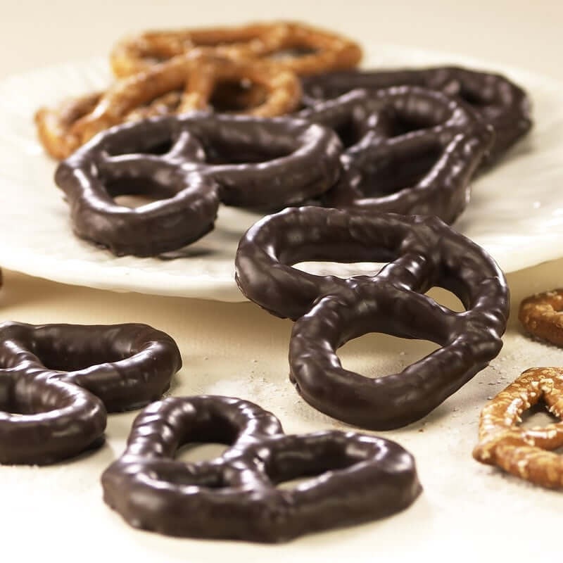 Asher Dark 3 Ring Chocolate Smothered Pretzels 7lb Box